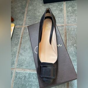 Cole Haan Sydney D23245 Black Heels with Buckle Detail